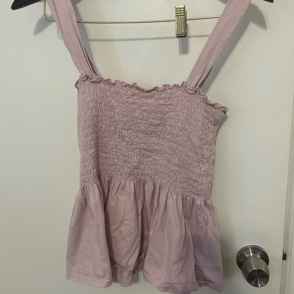 Lilac blouse from Anthropologie